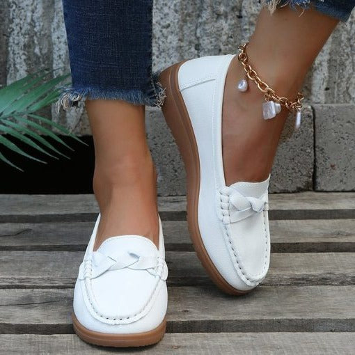 Women's Soft Leather Walking Loafers