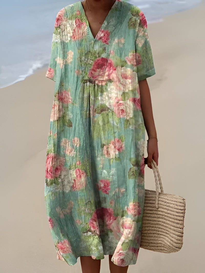 Summer Floral Midi Dress