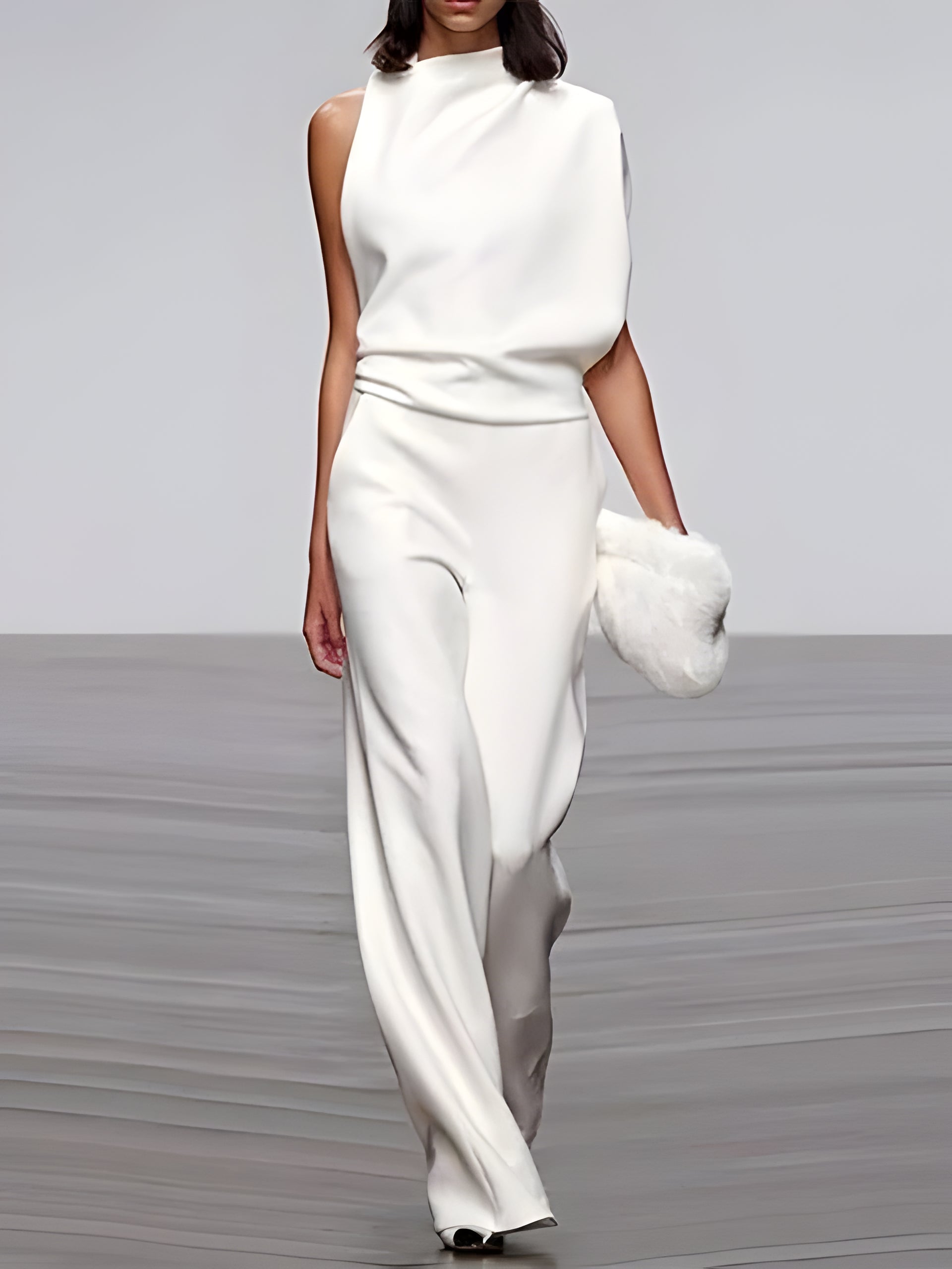 Women's Sleeveless Flared Jumpsuit