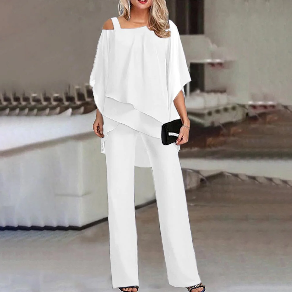 Women's Cold Shoulder Two-Piece Set