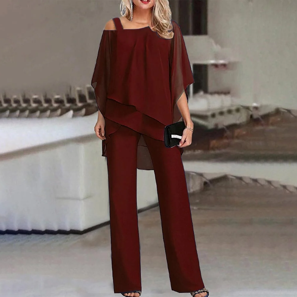 Women's Cold Shoulder Two-Piece Set