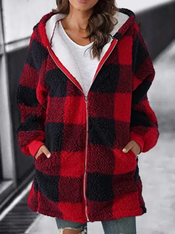 Women's Oversized Plaid Overcoat
