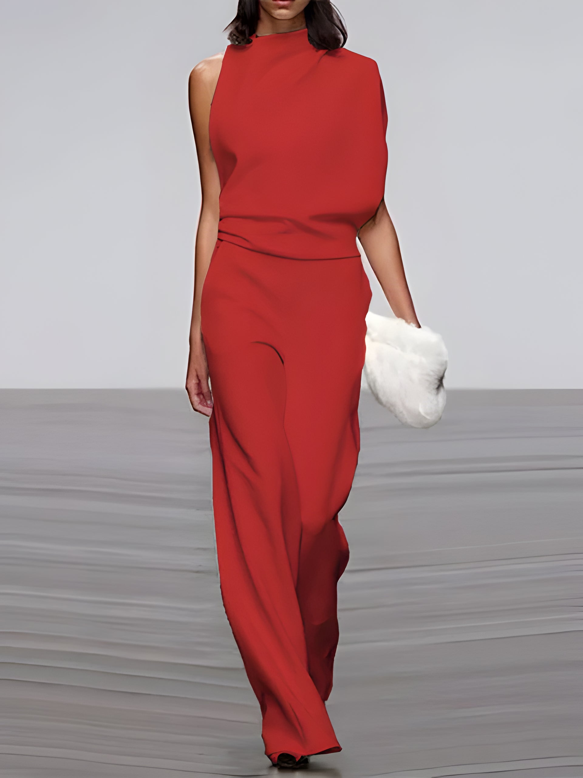 Women's Sleeveless Flared Jumpsuit