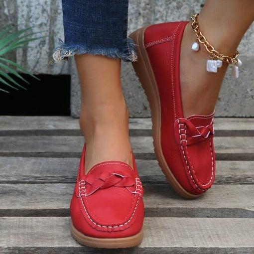 Women's Soft Leather Walking Loafers