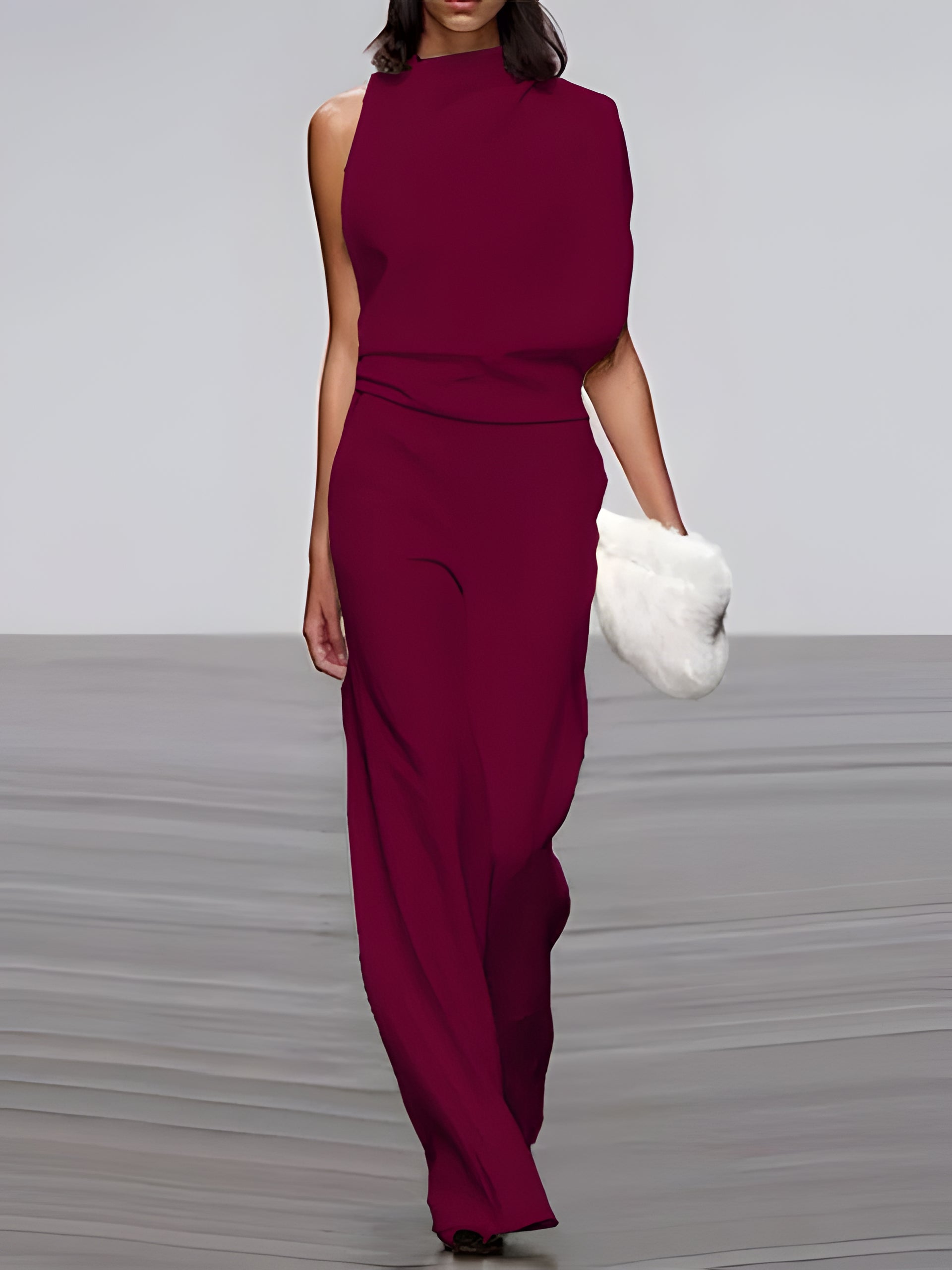 Women's Sleeveless Flared Jumpsuit