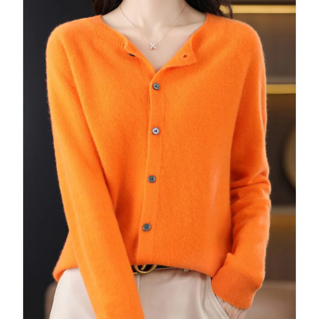 Women's Round Neck Cardigan