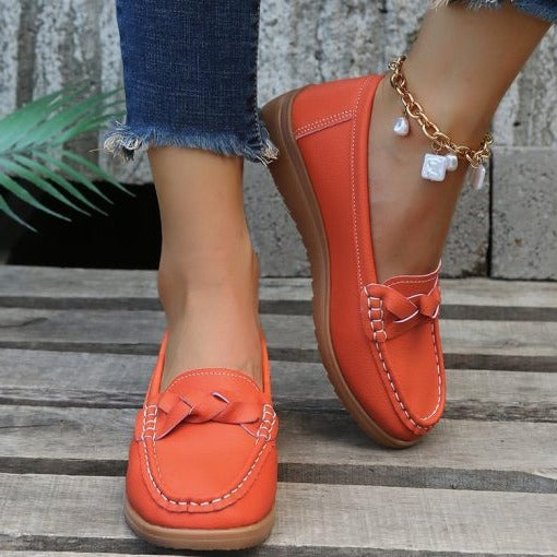 Women's Soft Leather Walking Loafers