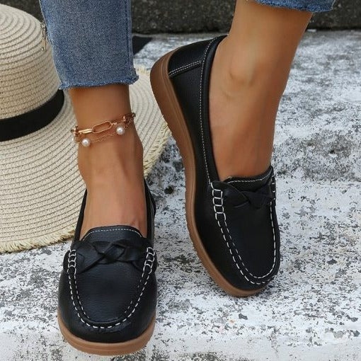 Women's Soft Leather Walking Loafers