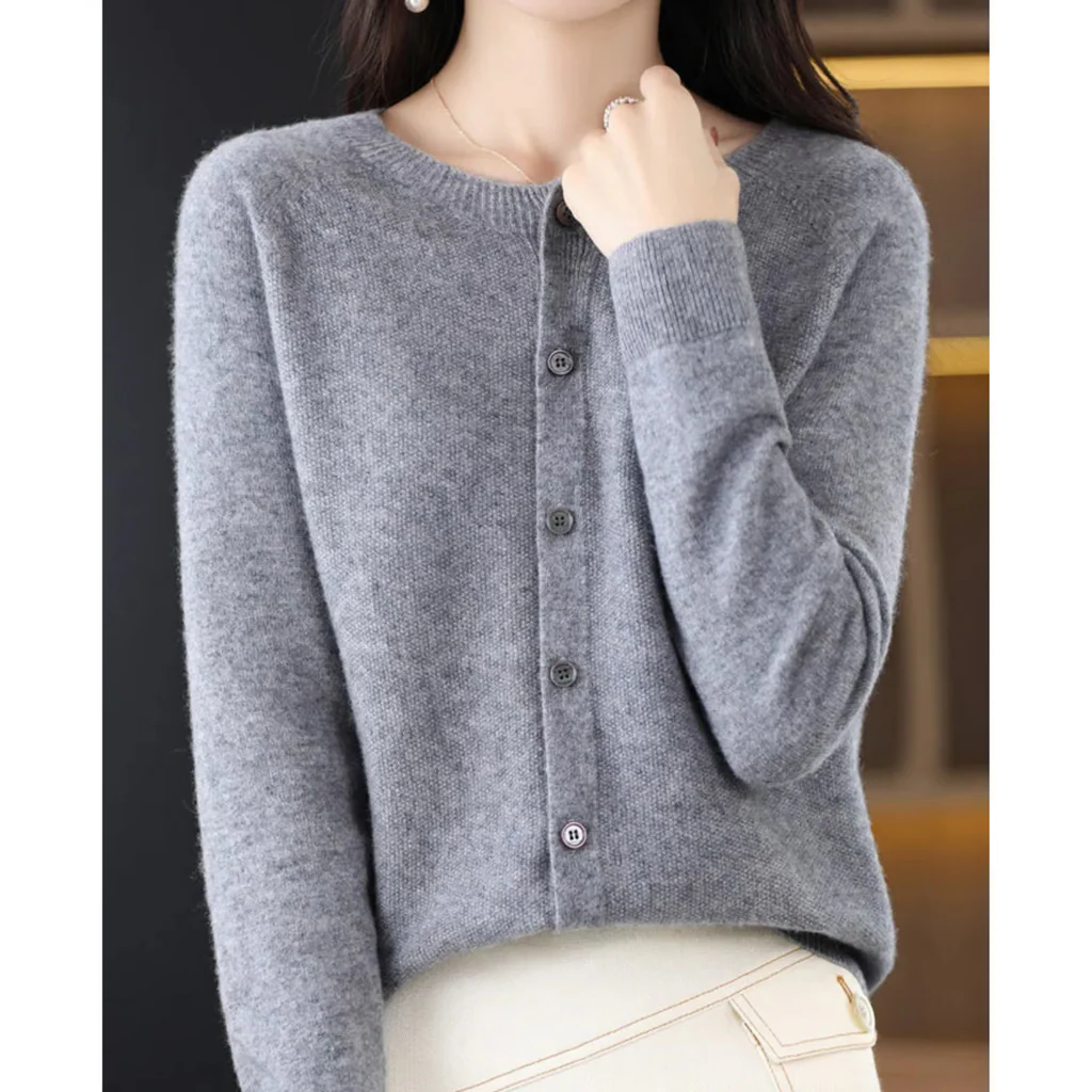 Women's Round Neck Cardigan