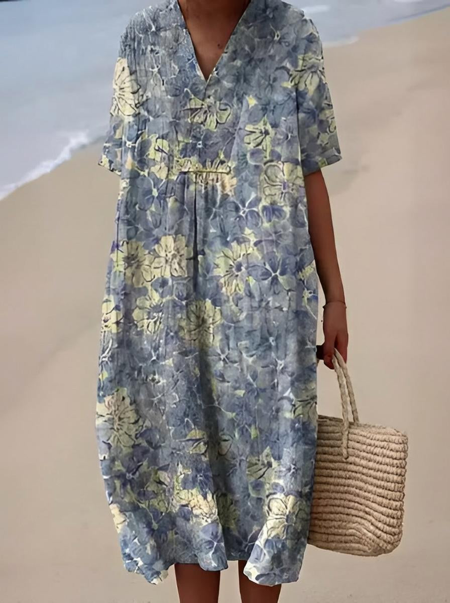 Summer Floral Midi Dress
