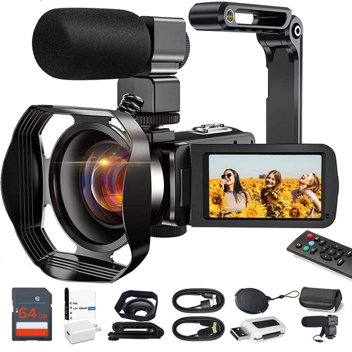 4K Video Camera Camcorder YouTube Vlogging WiFi 48MP