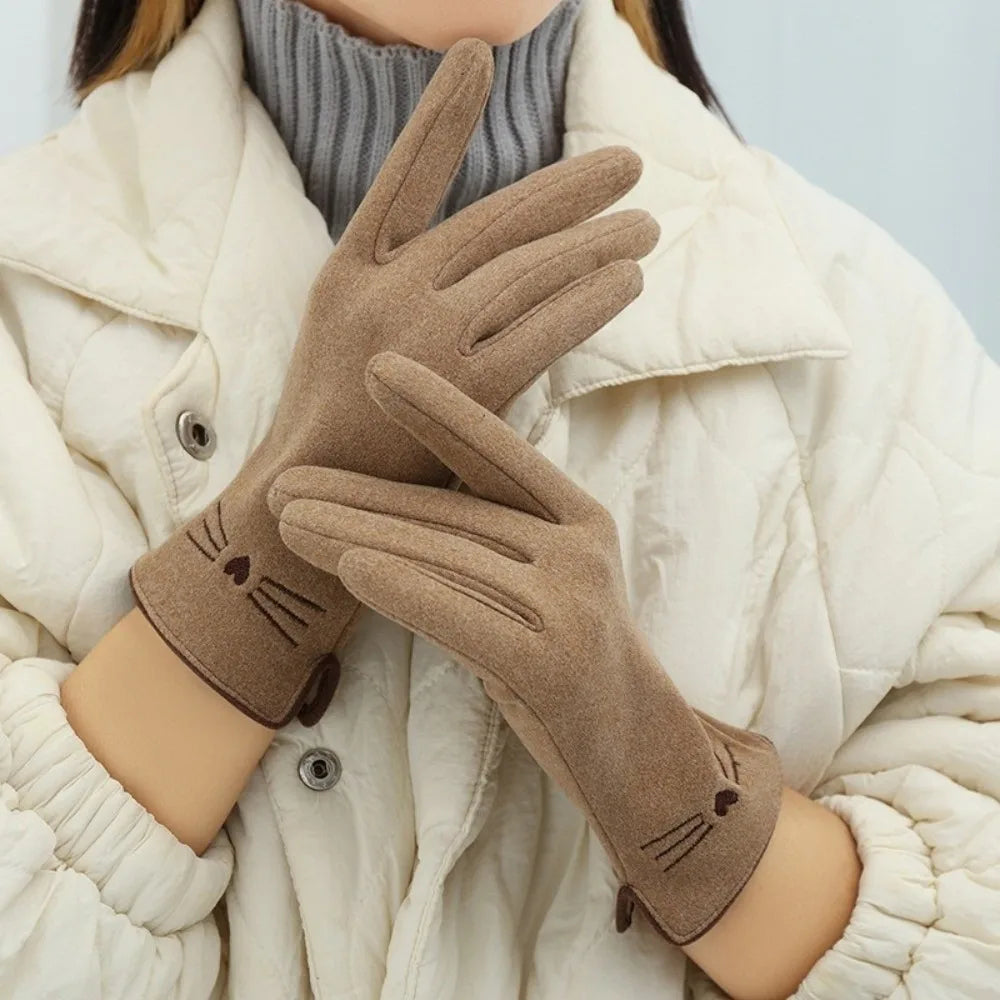 Cat Touchscreen Winter Gloves For Women