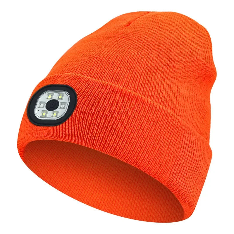 Rechargeable LED Beanie Hat For Winter