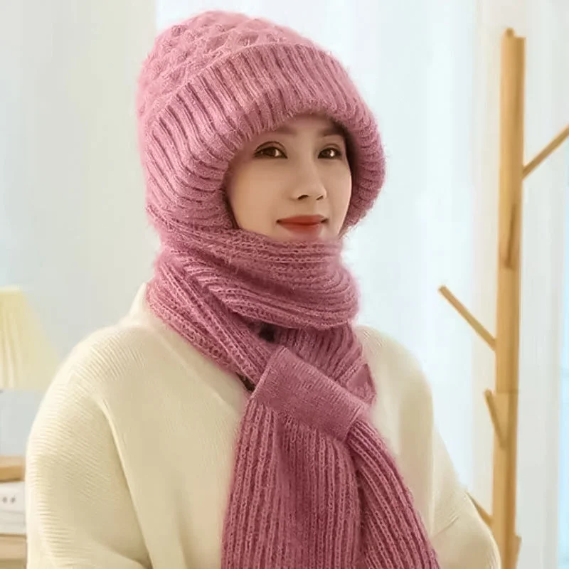 Women's Windproof Winter Hat Scarf