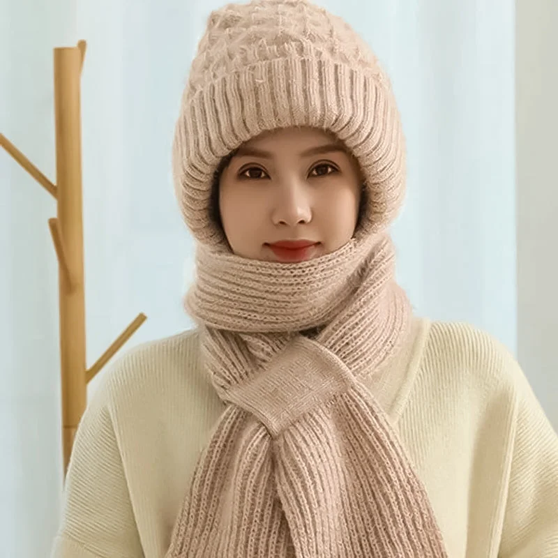 Women's Windproof Winter Hat Scarf