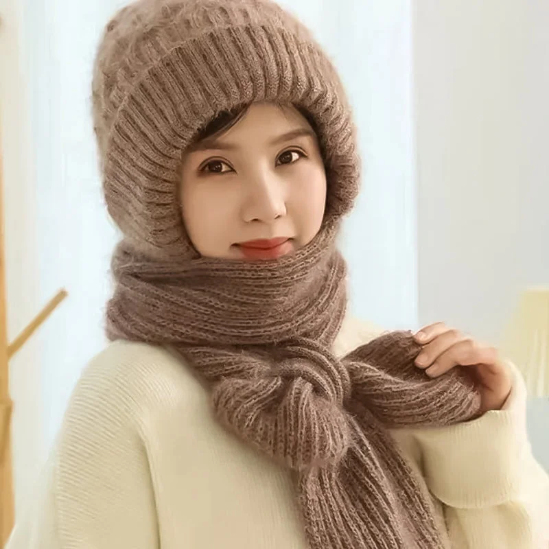 Women's Windproof Winter Hat Scarf