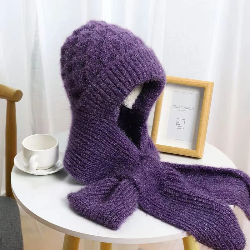Women's Windproof Winter Hat Scarf