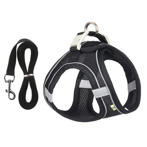 Adjustable Harness And Leash Set For Small Dogs And Cats