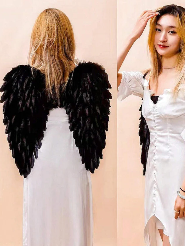 Realistic Angel Wings Costume – Halloween Party Decoration, Dress-Up, Cosplay, and Stage Performance Props