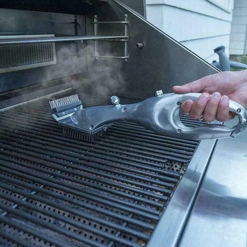 BBQ Steam Cleaning Brush And Grill Scraper