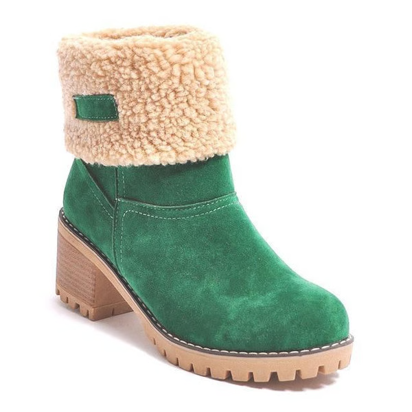 Women's Block Heel Snow Boots