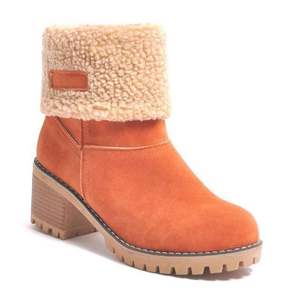 Women's Block Heel Snow Boots