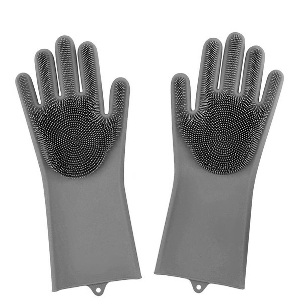Magic Silicone Dishwashing Gloves - Reusable Cleaning...