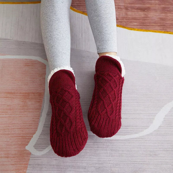 Non Slip Thermal Socks For Women Indoor Warm Fleece Grip...