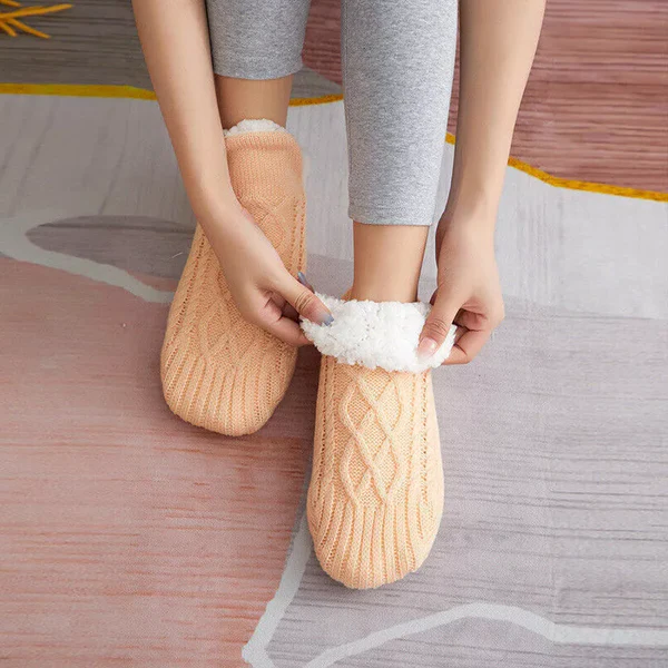 Non Slip Thermal Socks For Women Indoor Warm Fleece Grip...