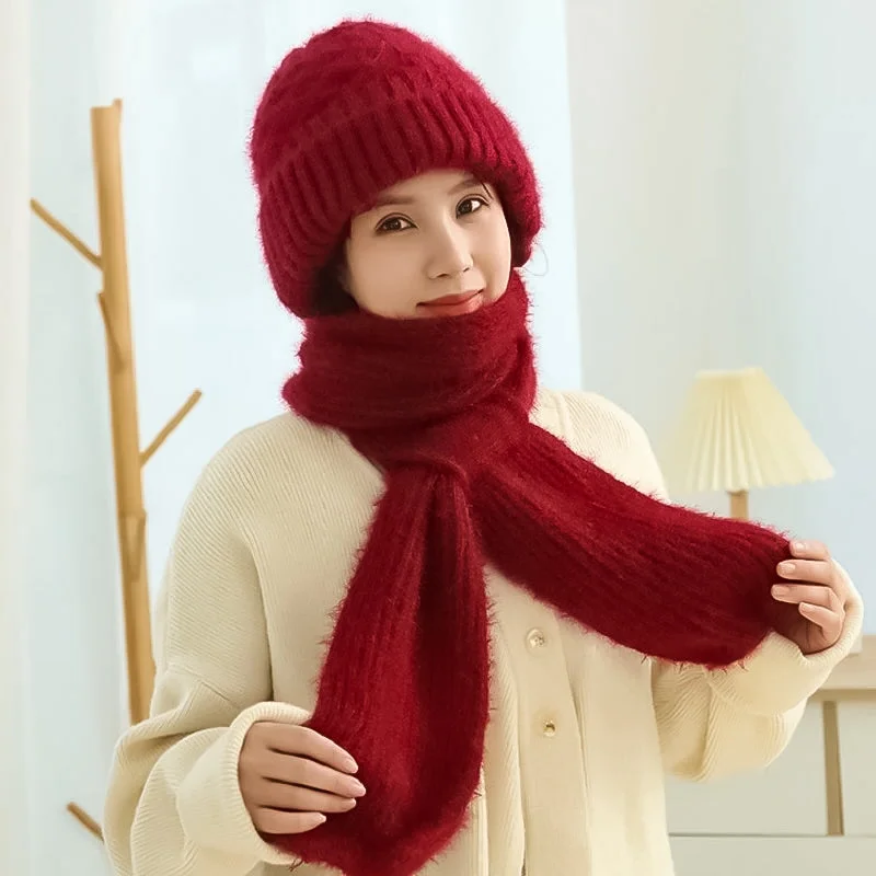 Women's Windproof Winter Hat Scarf