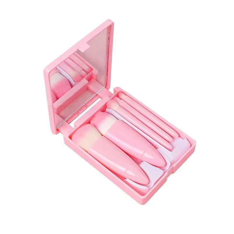 Mini Makeup Brush Set With Mirror