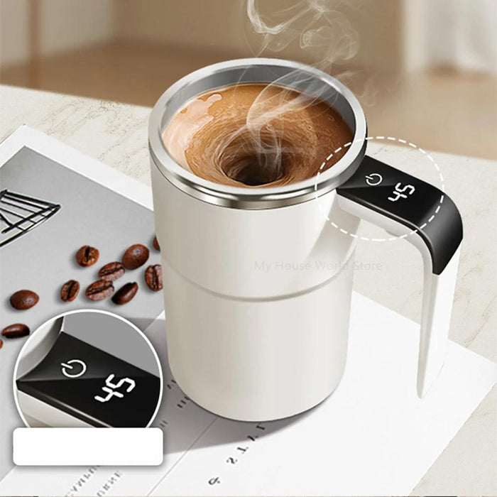 Rechargeable Mug With Built-in Stirring