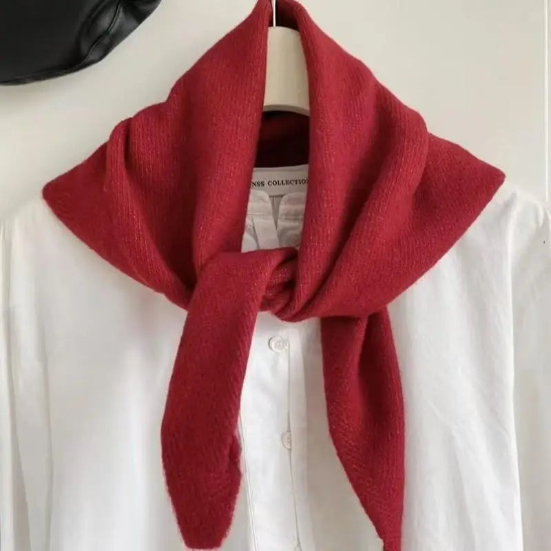 Korean Style Knitted Scarf For Winter Women