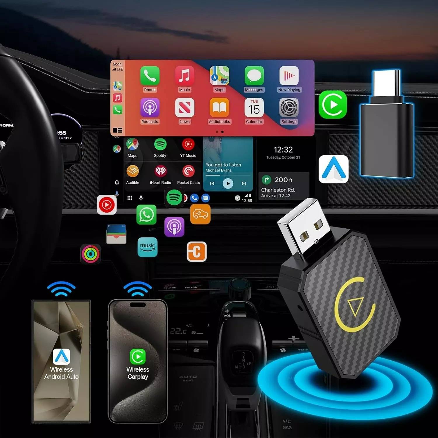 Flexora Wireless CarPlay Adapter