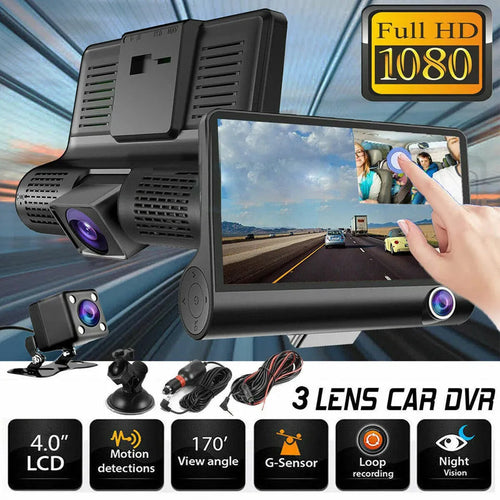 4 Inch Touch Screen Front And Rear Dash Cam