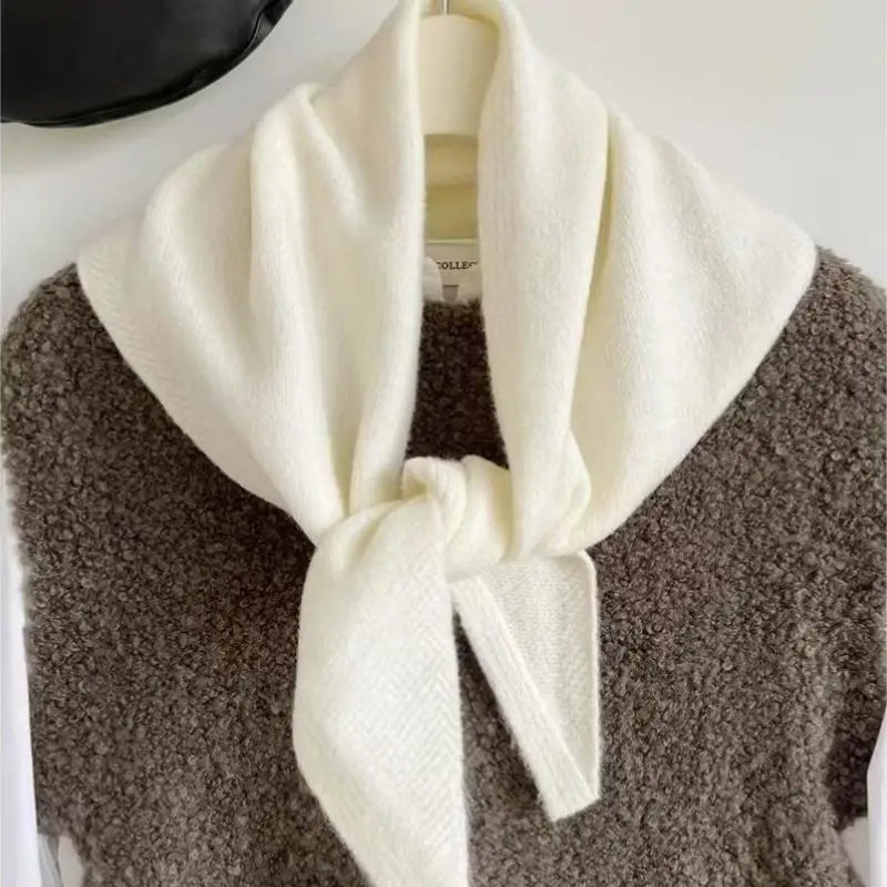 Korean Style Knitted Scarf For Winter Women