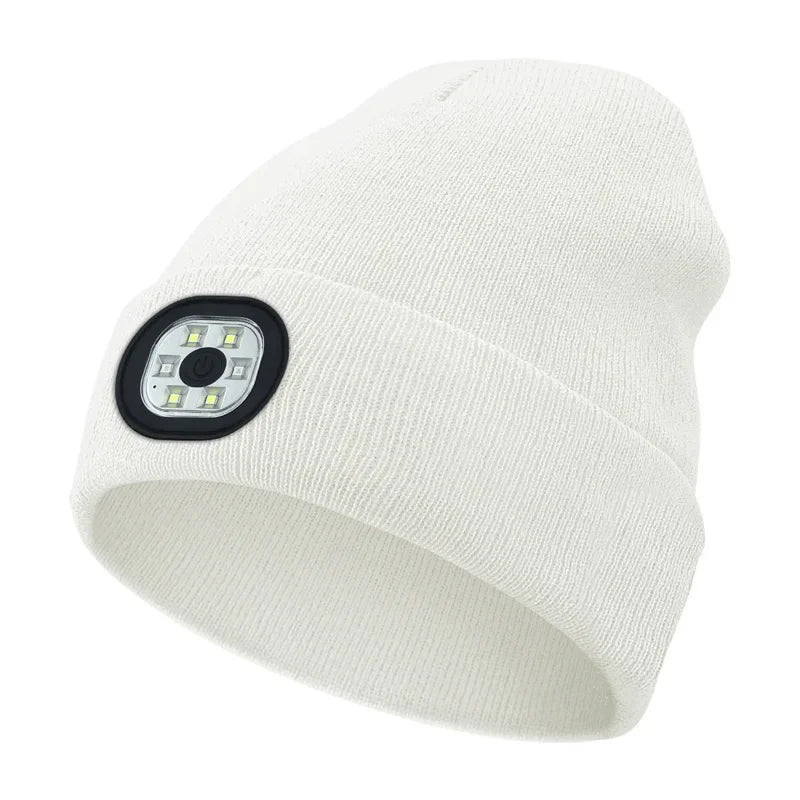 Rechargeable LED Beanie Hat For Winter
